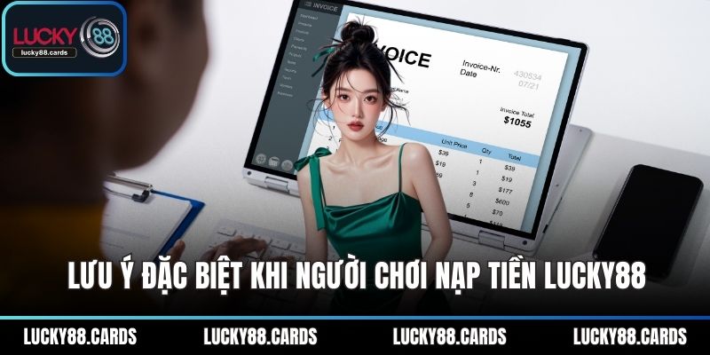Lưu ý đặc biệt khi người chơi nạp tiền LUCKY88